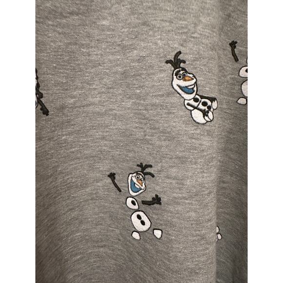 NWOT Disney Frozen Olaf AOP Gray Crewneck Sweatshirt Sz XXL - Picture 2 of 5